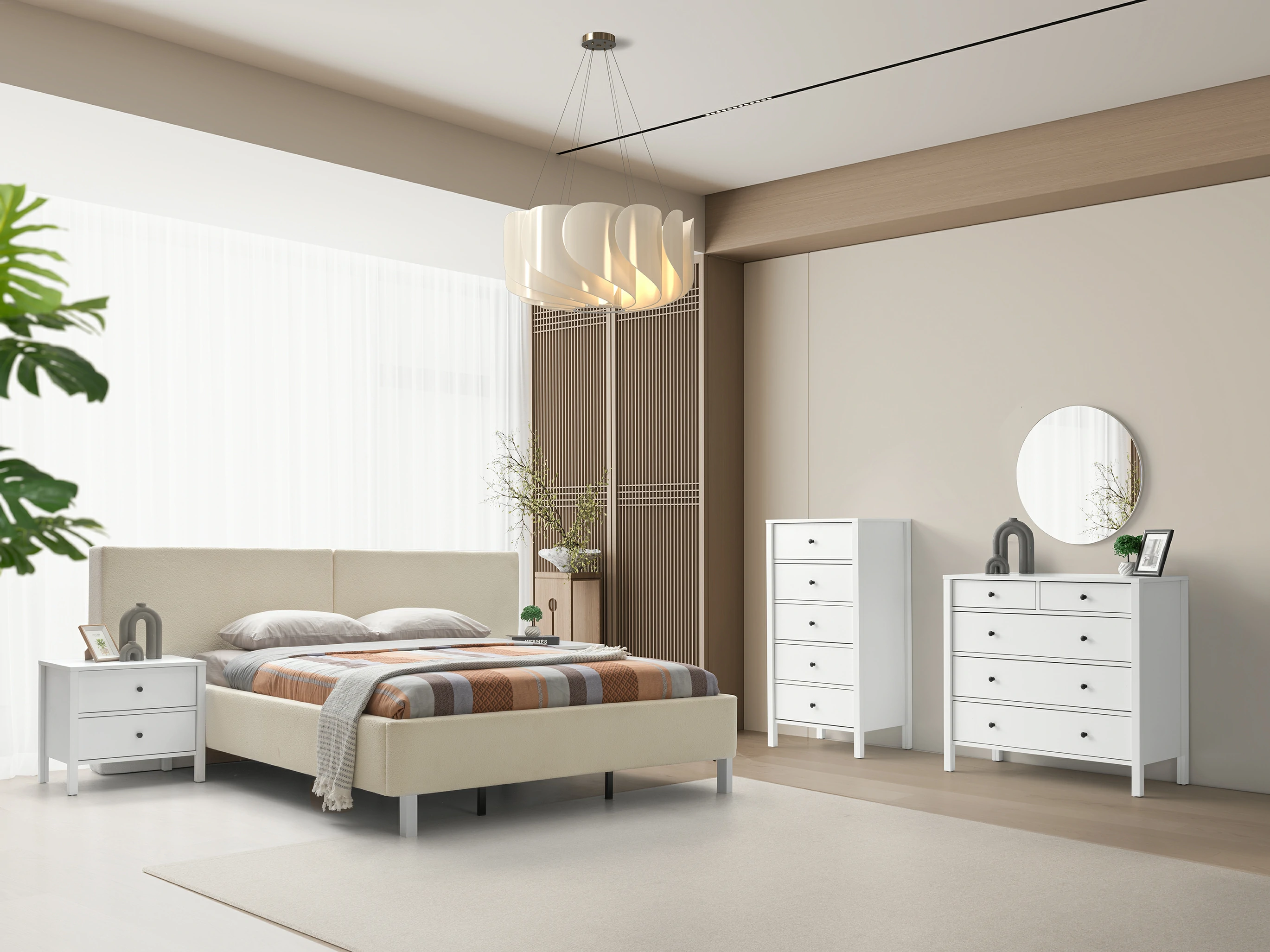 Loft Beyaz Yatak Odası