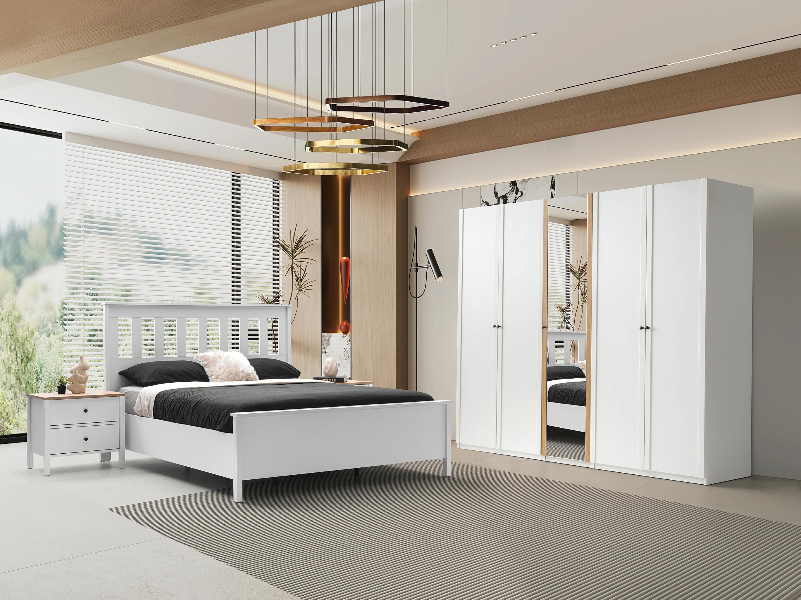 Mona Yatak Odası Beyaz