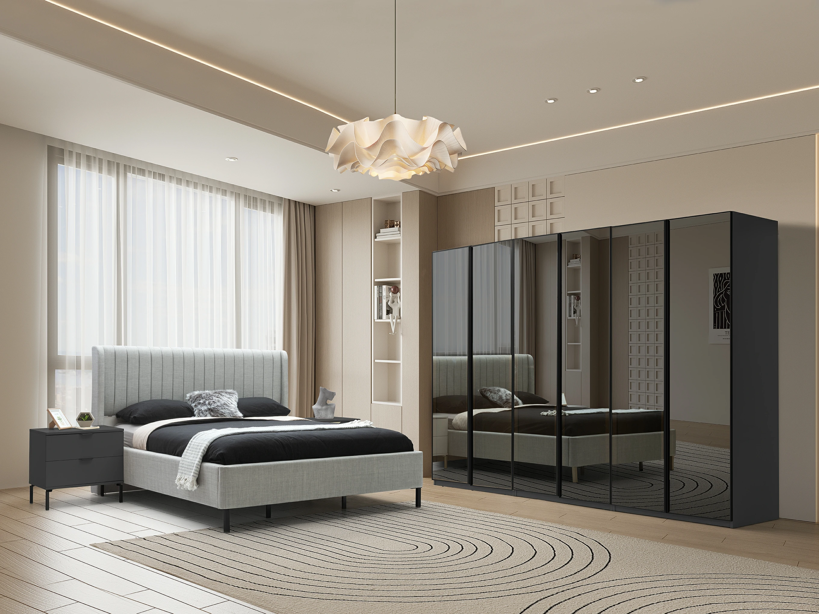 Prime Siyah Antrasit - Yatak Odası